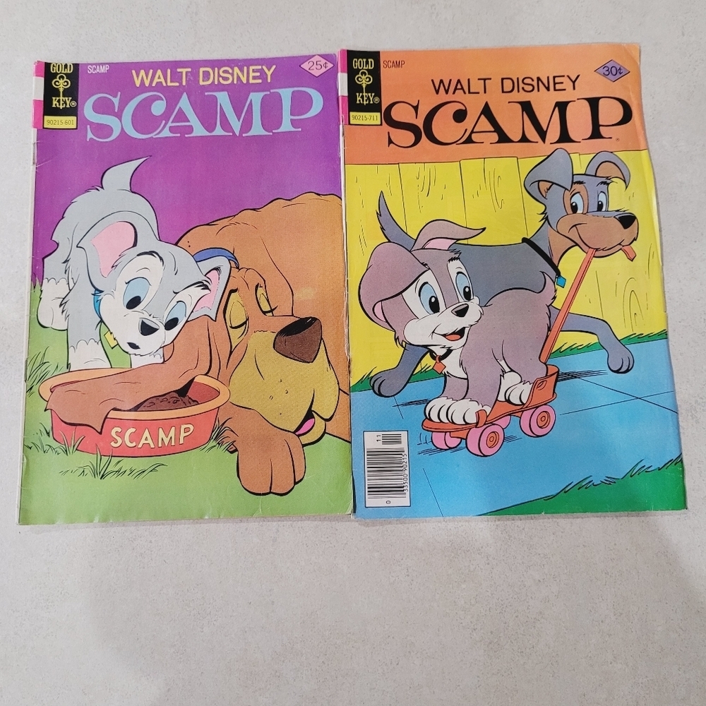 Gold Key Comics Walt Disney SCAMP set of 2 #27, #38
